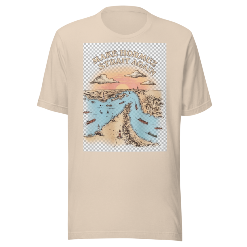 Strait of Hormuz Tee in Soft Cream