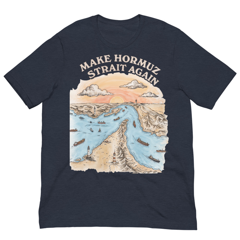Strait of Hormuz Tee — Heather Navy
