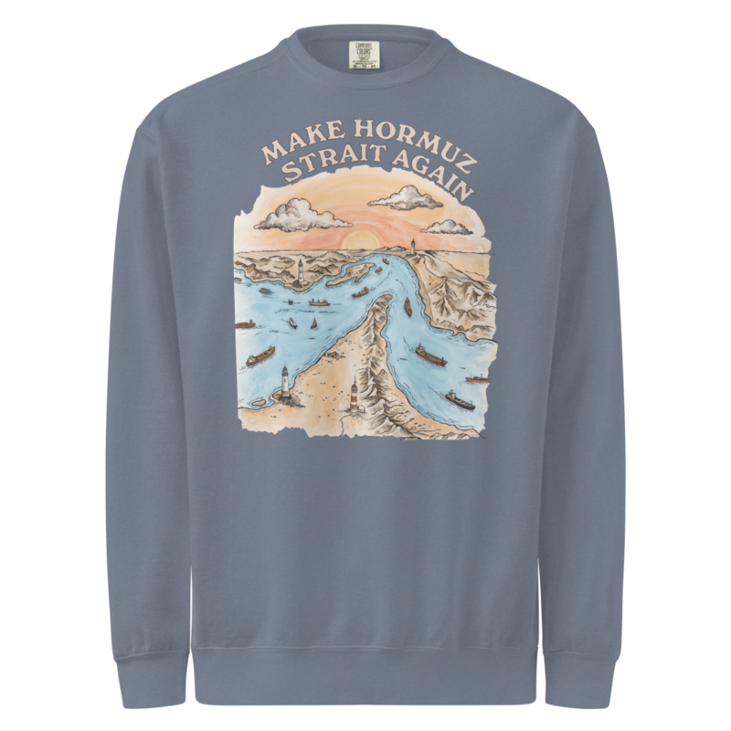 Strait of Hormuz Crewneck — Blue Jean