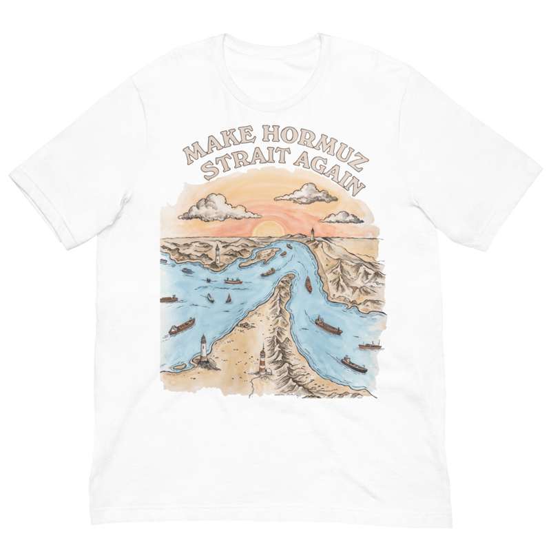 Strait of Hormuz Tee — White