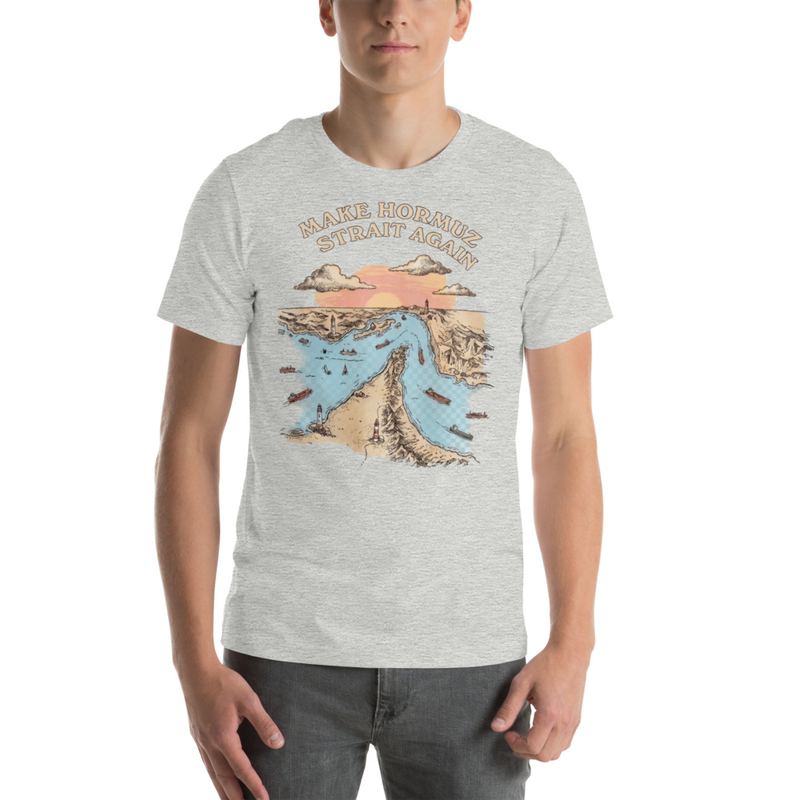 Strait of Hormuz Tee in Athletic Heather